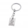 My Dad My Hero Father's Day Heroic Letter Carved Keyring Key Chain Gift Jewelry