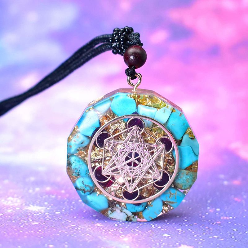 New Style Orgonite Natural Crystal Seven Chakra Pendant Necklace Jewelry Gift