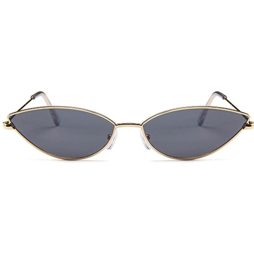Black as pictureKUJUNY Women Cat Eye Sunglasses Cute Brand Designer Glasses Summer Retro Small Frame Black Red Cateye Sun Glasses