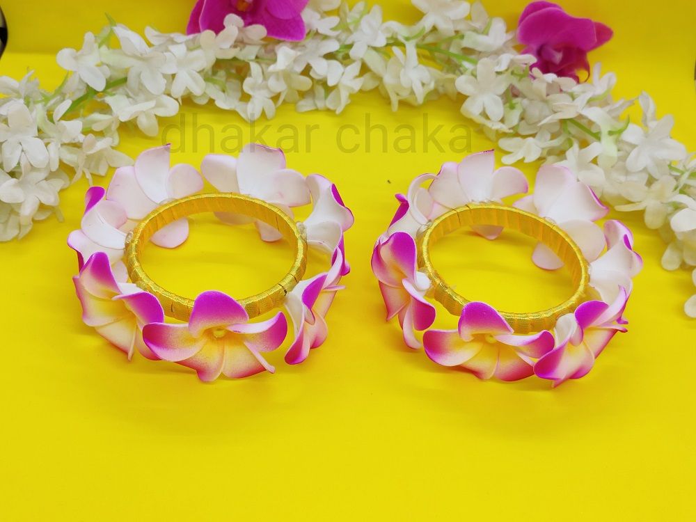 New artificial flower Churi Bracelets For Woman boishakh and bridal fashion jewelry(1 pair)