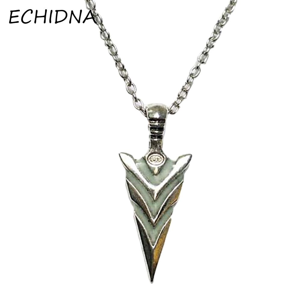Fashion Women Men Arrow Necklace Luminous Long Chain Jewelry