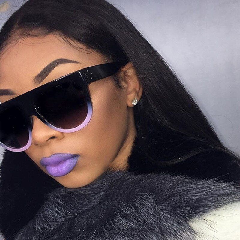C2 black pinkCute Sunglasses Women Vintage Luxury Brand Designer Kim Kardashian Sun Glasses For Women Plastic Gradient Shades UV400