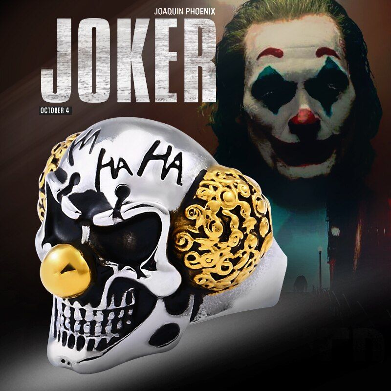 BEIER the Joker face design ring stainless steel funny clowns man punk jewelry as gift for friend Dropshipping BR8-642