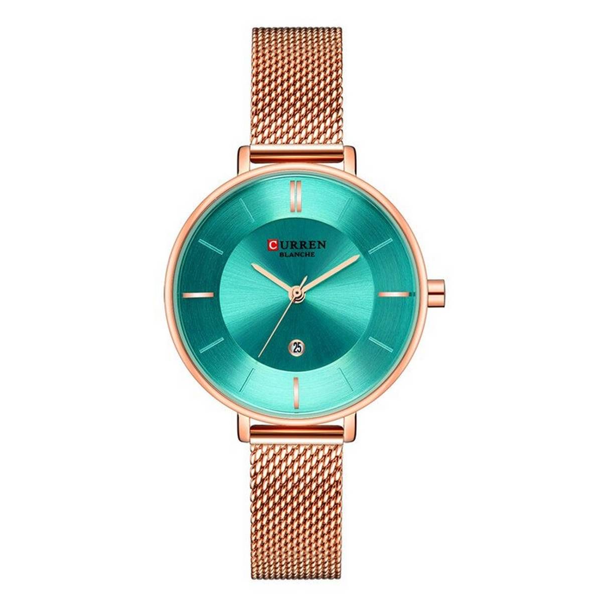 CURREN 9037 Ladies Watches with Date Fashion New Analog Quartz Wristwatch  Womens Watch Simple Steel Mesh Watch