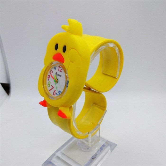 Fashion HBiBi Brand Kids Watches Cute yellow chicken Baby Toy Children Quartz Waterproof Wrist Watch for Girls Boys Gift Clock