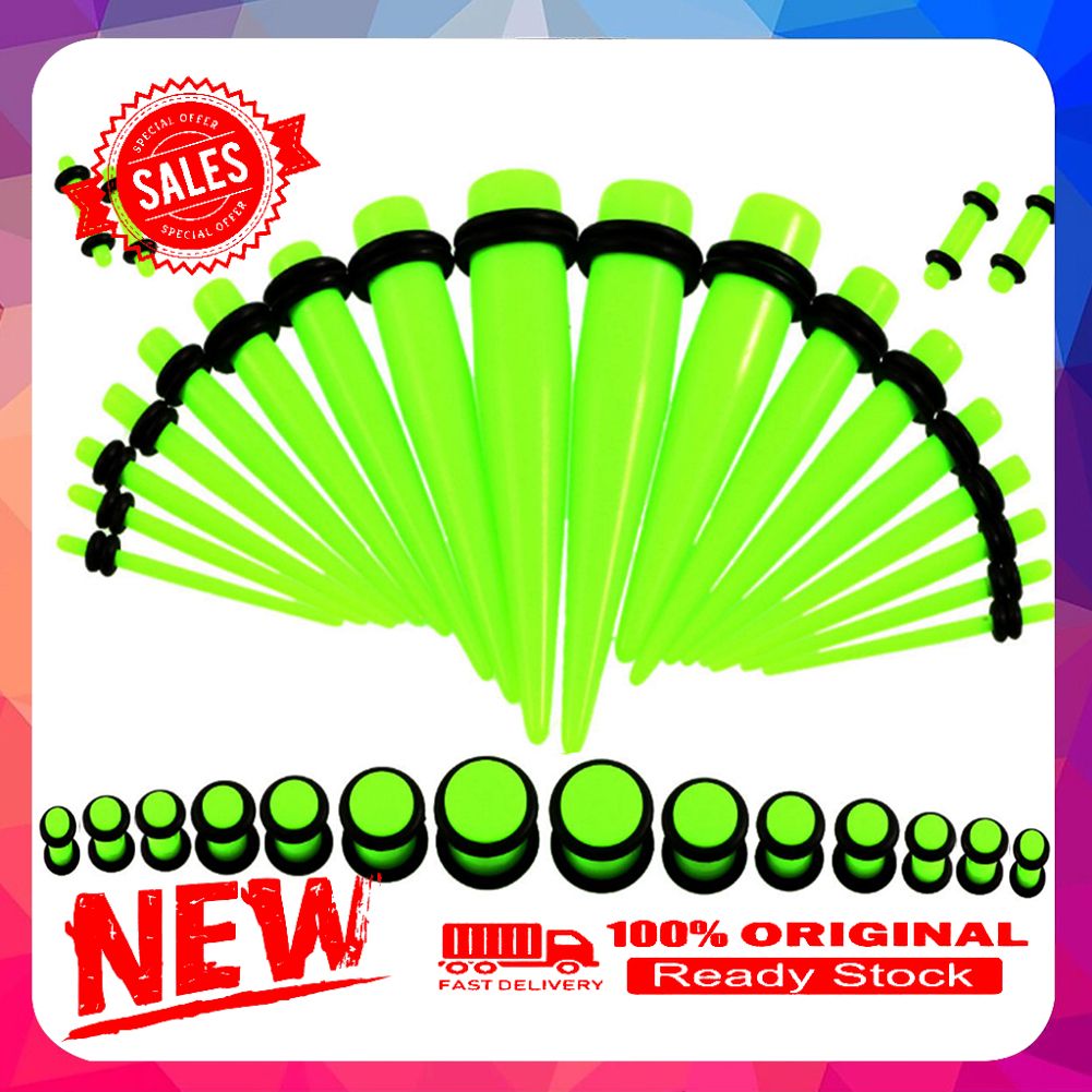 36Pcs Unisex Acrylic Cone Spike Ear Plug Expander Body Piercing Jewelry Decor