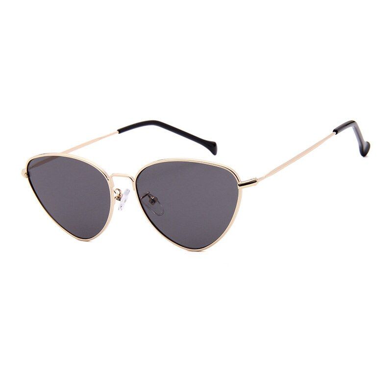Golden GreySHAUNA Updated Metal Hinge Retro Women Cat Eye Sunglasses Ultralight Summer Styles Men Red Tinted Shades UV400