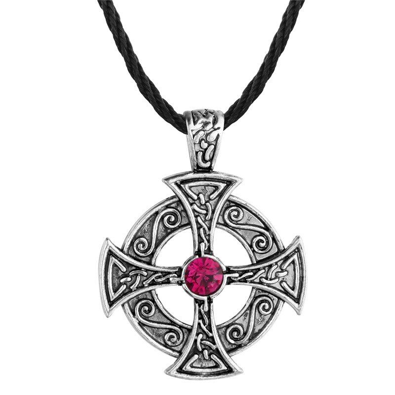 QIAMNI Ethnic Norse Viking Pendant Necklace Pagan Jewelry Vintage Nordic Amulet Slavic Punk Necklace Gift for Men Women Collier