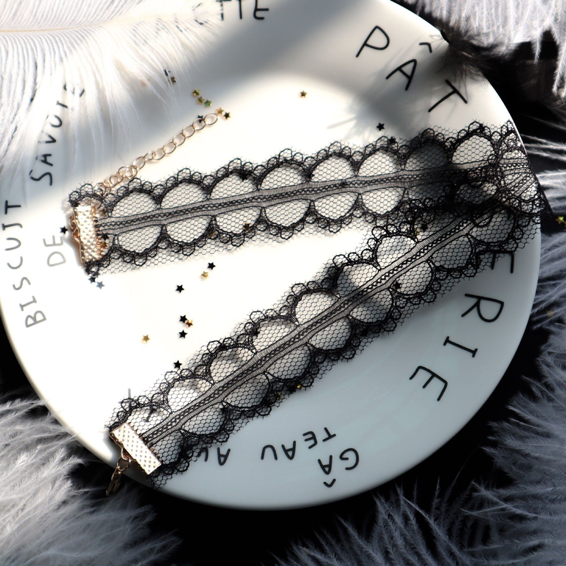 Gothic Punk Style Velvet Tattoo Lace Choker Long Black Choker Collar Necklace Pendant Jewelry Women Party gift