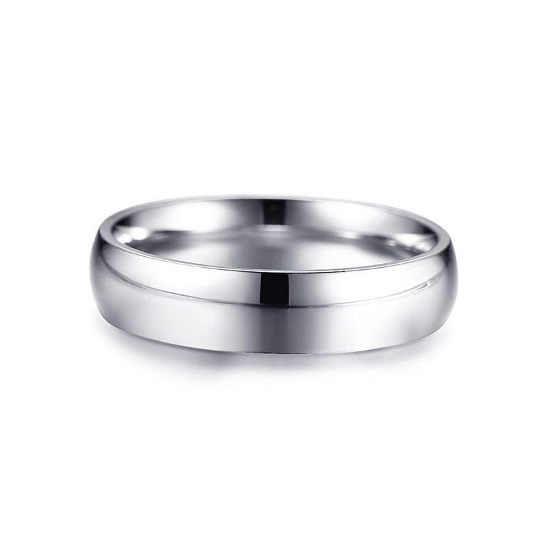 Vnox Classic 5mm Casual for Women Men Stainless Steel Plain Rings Unisex Anel Alliance Anniversary Gift