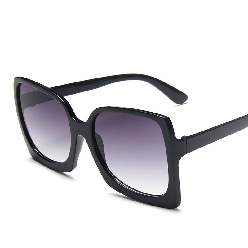 C1Black Gradual GreyLongKeeper Fashion Oversized Sunglasses Women Brand Designer Plastic Female Big Gradient Sun Glasses UV400 gafas de sol Eyewear