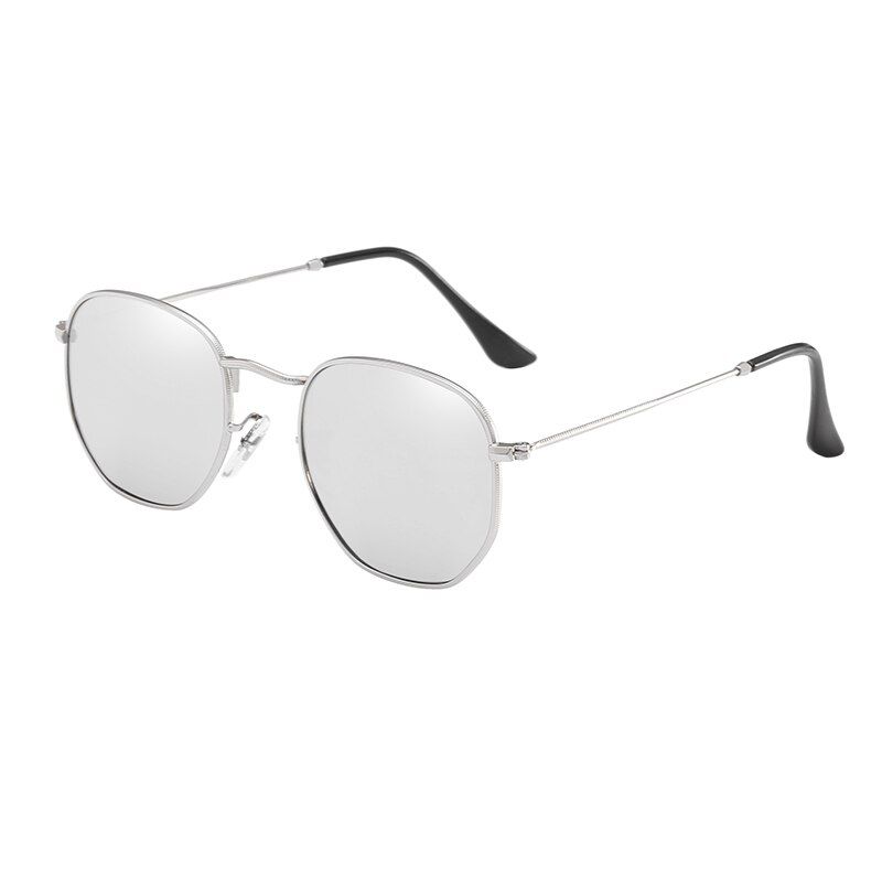 C05 Silver SilverTOYEARN Vintage Brand Designer Hexagonal Sunglasses Women Men Retro Driving Mirror Sun Glasses Female Male oculos de sol UV400