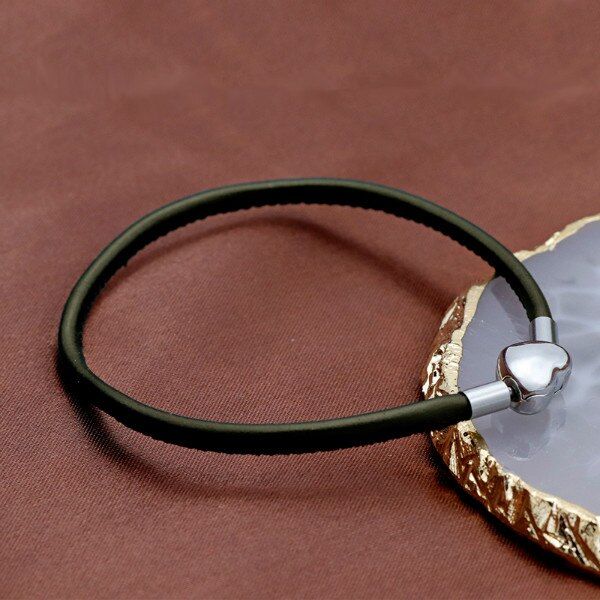 Dropshipping Leather DIY Charms Bracelets Steel Color Fine Sheepskin Fit European Bangle for Women DIY Jewelry Gift