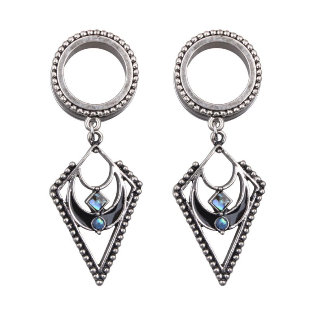 Women Geometry Dangle Ear Tunnel Expander Plugs Gauges Piercing Jewelry