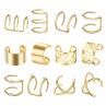 12Pcs Women Metal Earrings Nightclub Pierced Free Simple Ear Clips Jewelry Gift