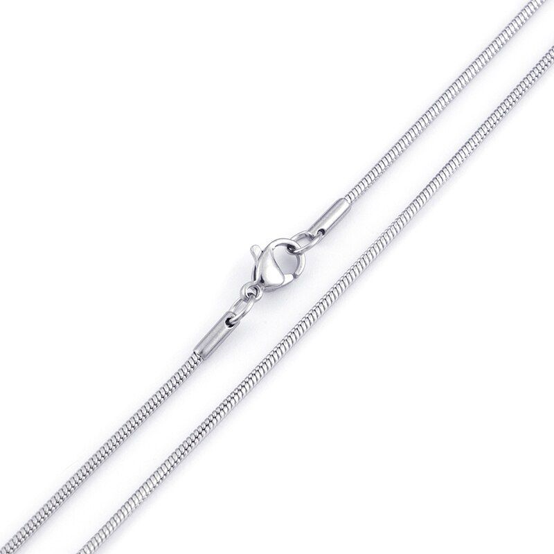 1.5mm Width Stainless Steel Snake Chain Female Rose Gold/Black Necklaces For Women Girls Chokers Long Chains(null)