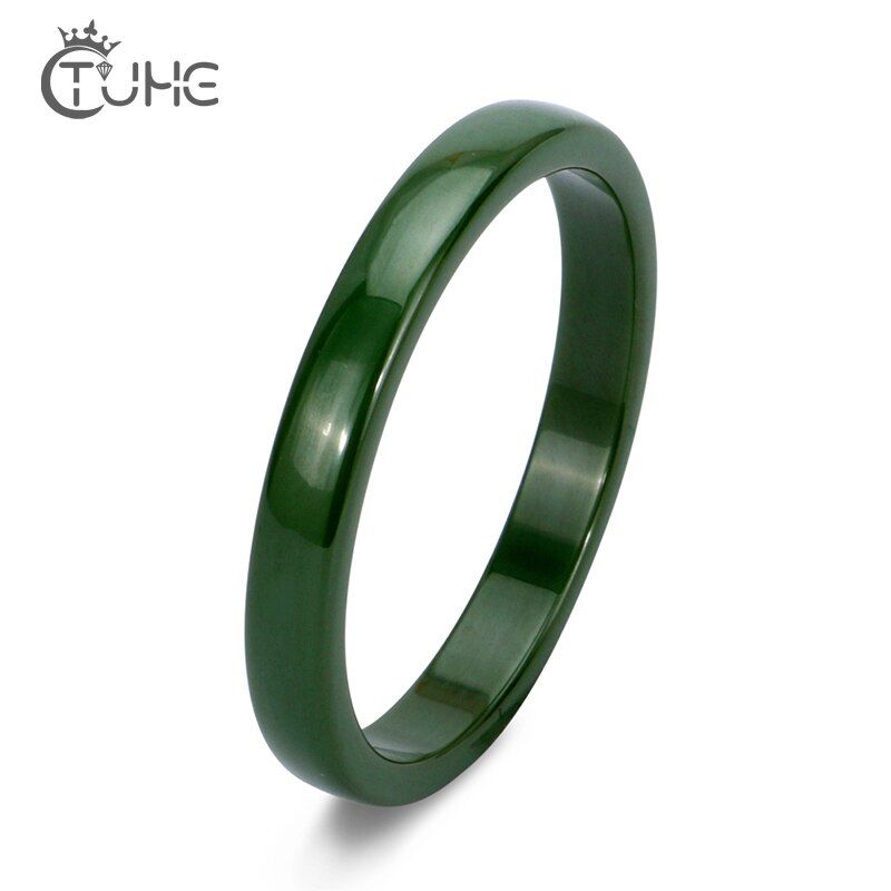 Elegant Wedding Engagement Ceramic Rings Anniversary Accessories Simple Style Green Gray Women Ceramic Rings With Smooth Surface