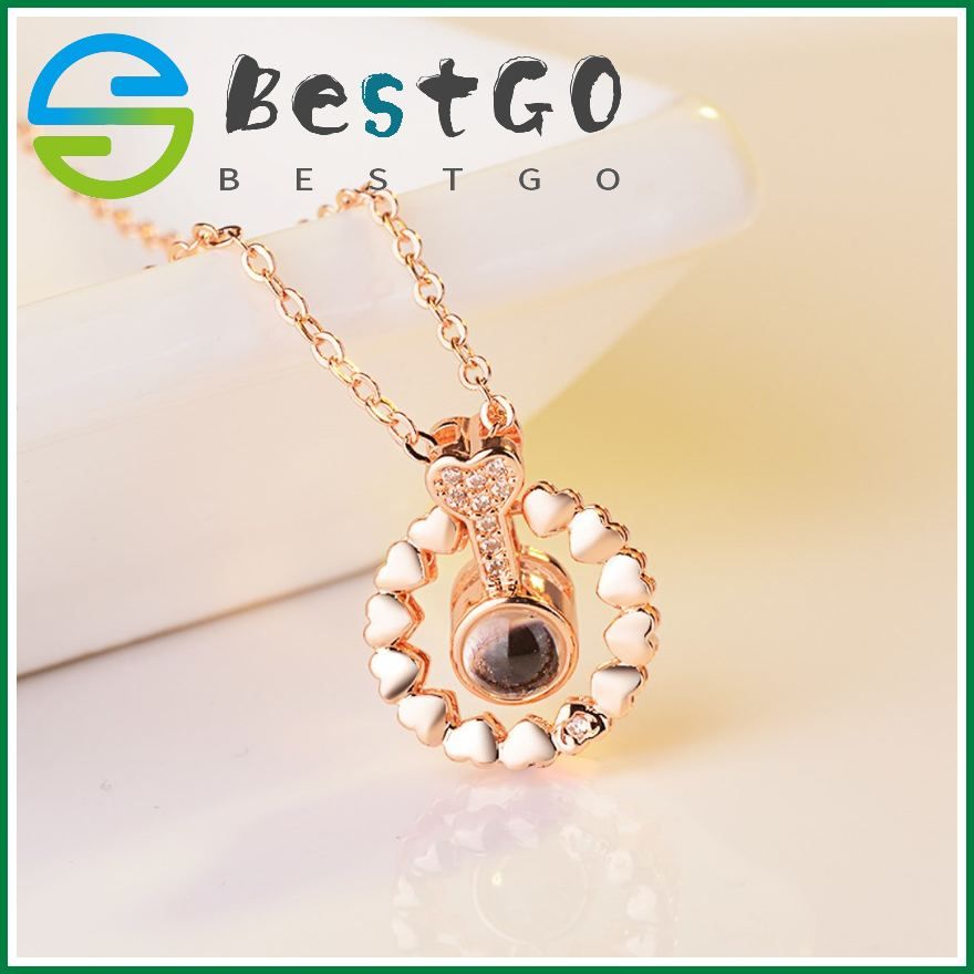 Pendant Memory Love Projection Necklace Female Language I Love You Couple Clavicle Chain