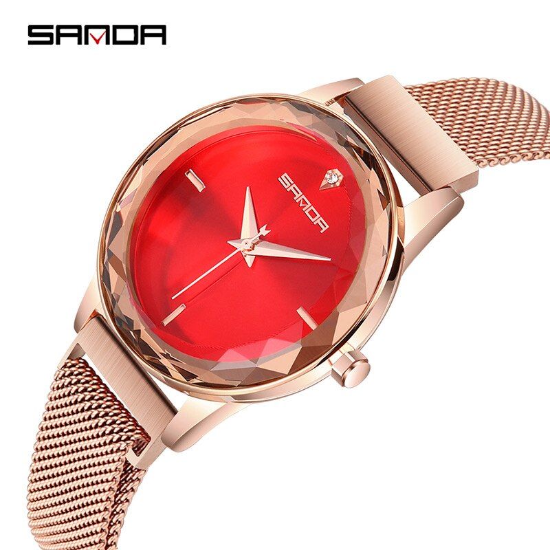 2019 Luxury Fashion Brand Ladies Crystal Watch, Unique Creative Gift Watch, Rose Gold Quartz Watch, Ladies Stainless Steel Watch
