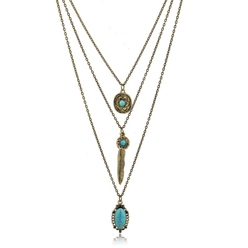CHICVIE Long Natural Stone Beads Necklaces&Pendants For Women Statement Ethnic Jewelry Vintage Accessories Necklace SNE140255