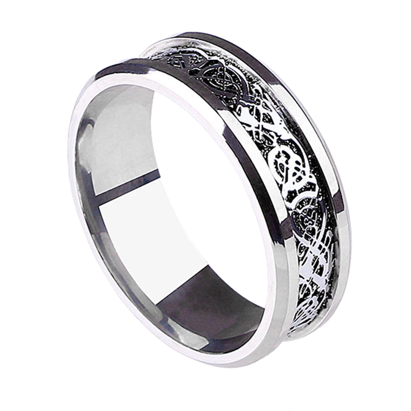 Finger Ring on Pattern on Pattern Couple Ring