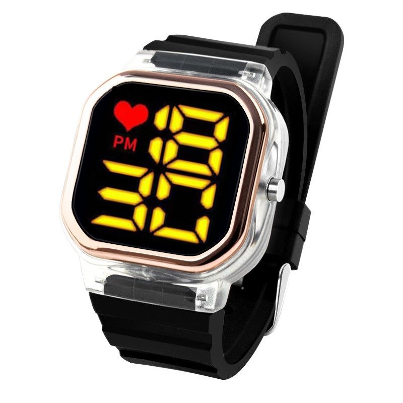 Silicone Belt White Coverd LED Digital Sports Watch ,  Water Resistance LED Wrist Watch For Men