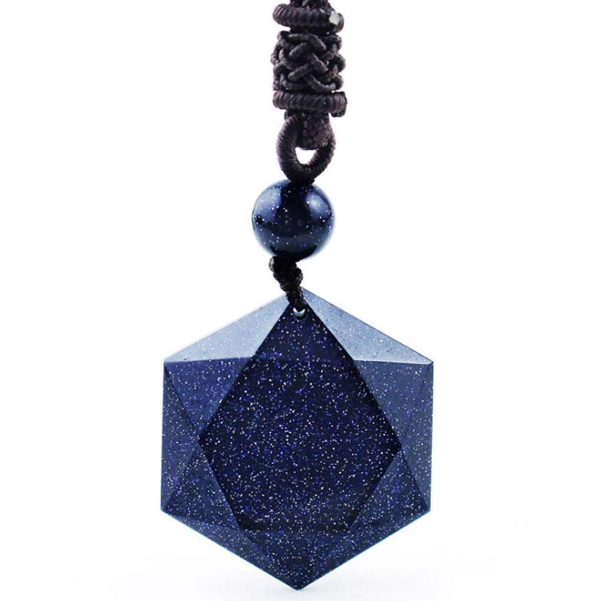 Natural Energy Stone Necklaces for Women Black Obsidian Pendants Six Stars Lucky Amulet Pendant Love Jewelry Drop Shipping Gifts