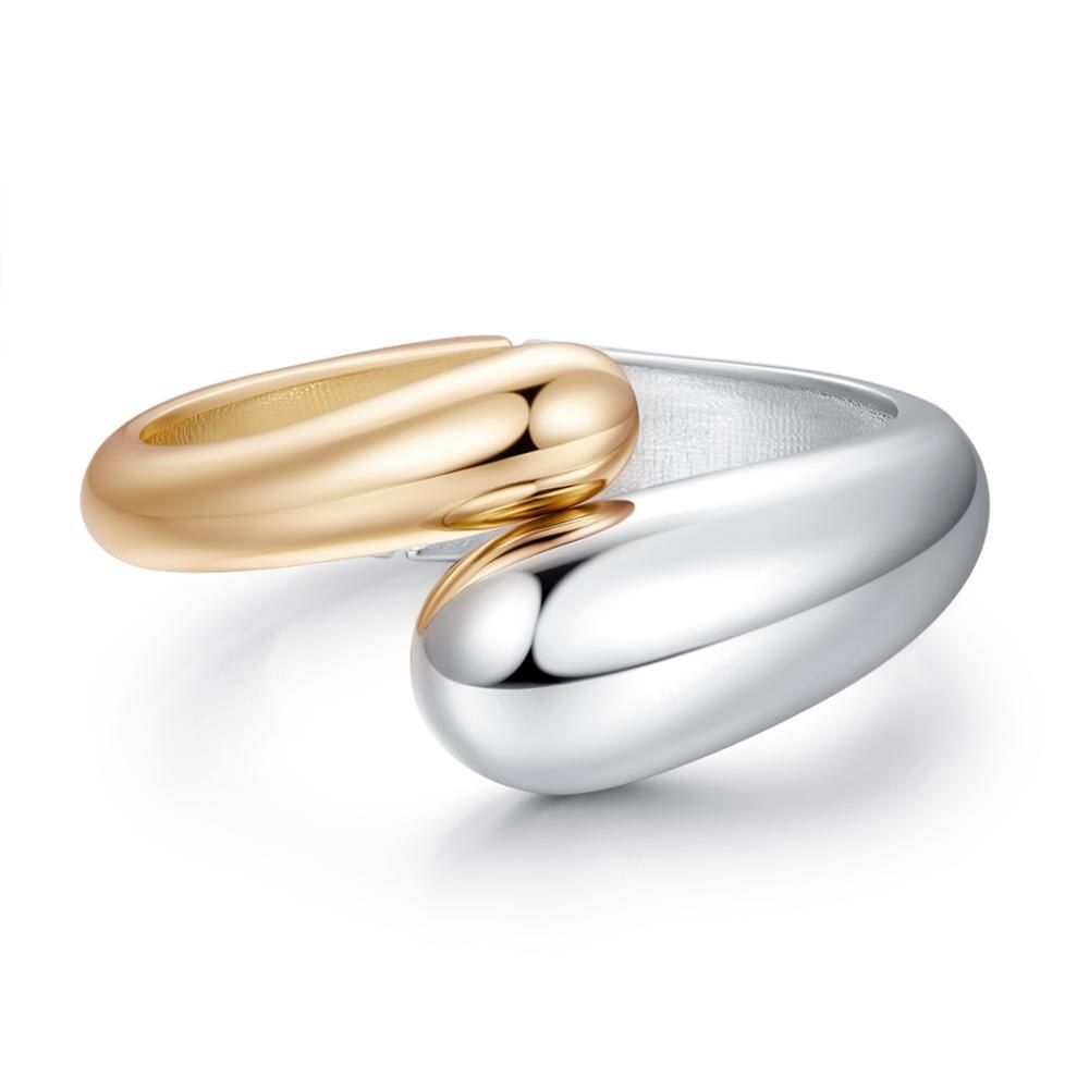 KAYMEN Arrived Statement Cuff Bangle for Women Teardrop Shape with Good Polishing Chunky Bracelet Bangle Girls Jewelry 3299