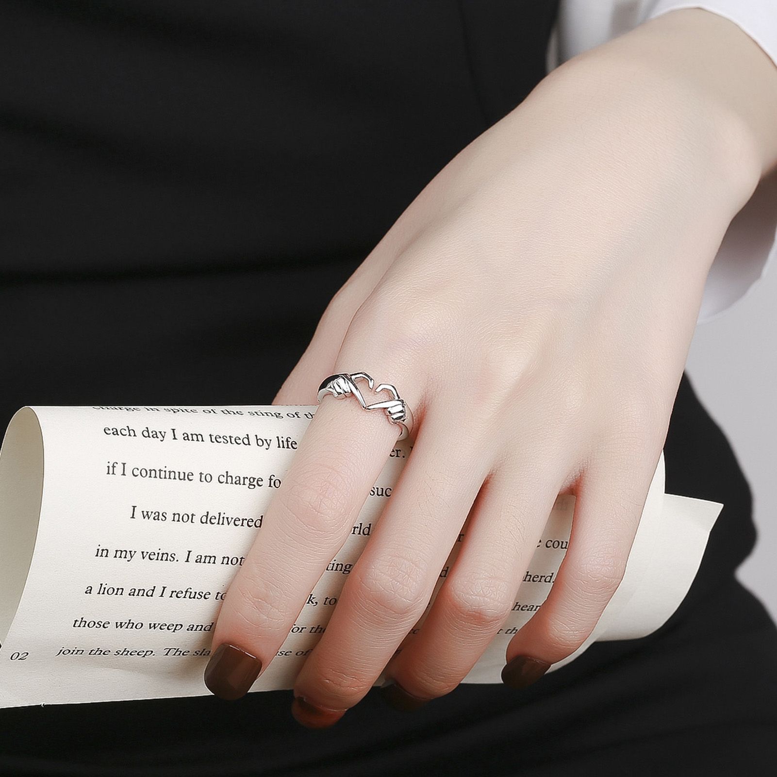Couple Finger Ring Stainless Lightweight Couple Finger Ring