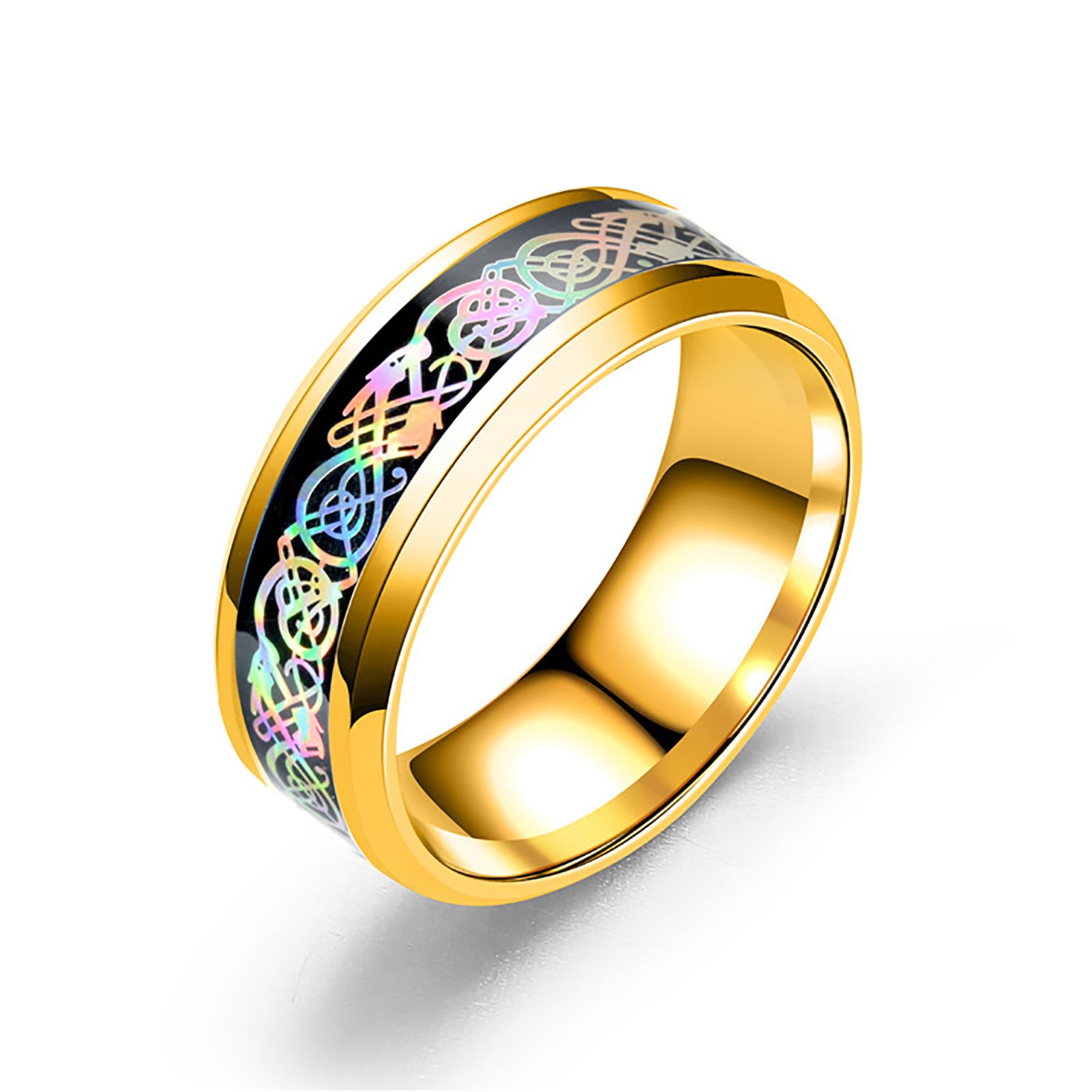 Finger Ring Electroplating Colorful Cool Uni Finger Band