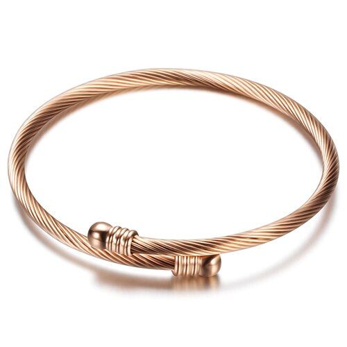 Fashion 3 color glossy beads bracelet stainless steel bracelets for women simple personality clothing accessories Jewelry