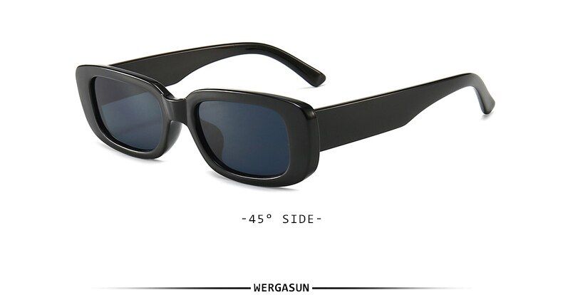 C1WERGASUN 2020 Square Sun Glasses Luxury Brand Travel Small Rectangle Sunglasses Men Women Vintage Retro Oculos Lunette De Sol