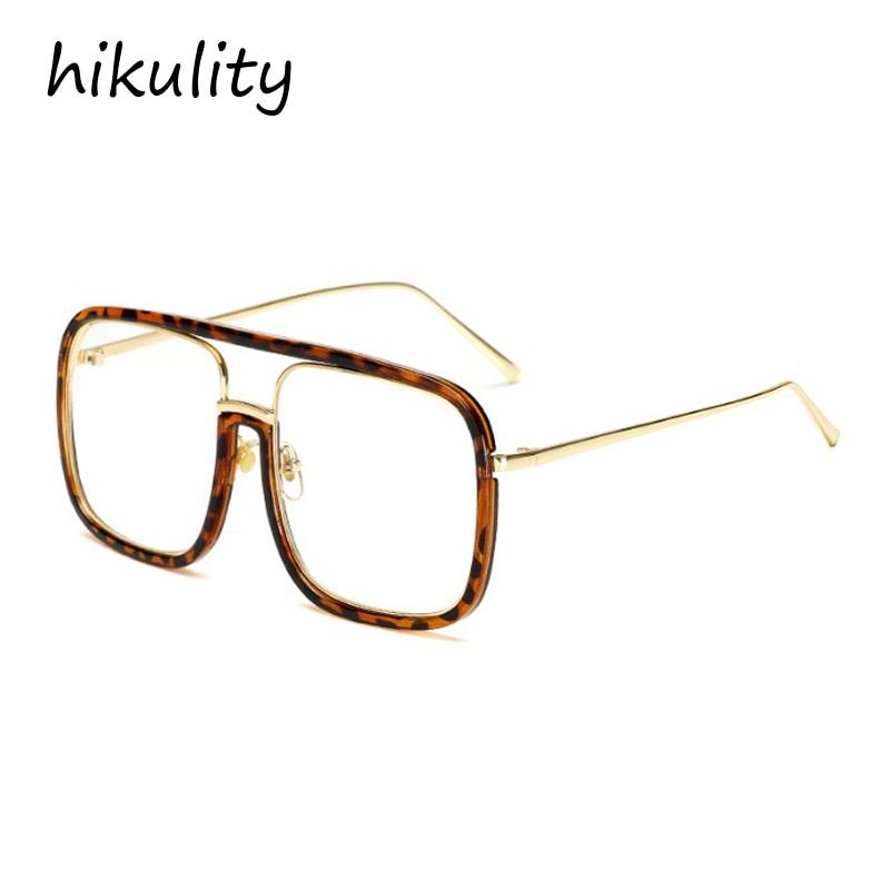 leopard cleardouble bean alloy leopard print square sunglasses for women 2020 fashion vintage oversize sun glasses men alloy one piece shades