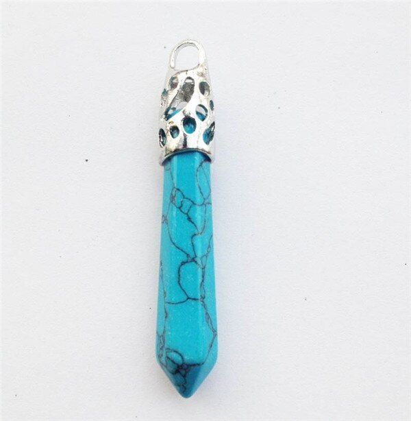 Natural Crystal Quartz Healing Point Chakra Stone Pendant For Jewelry Making Charms Necklace