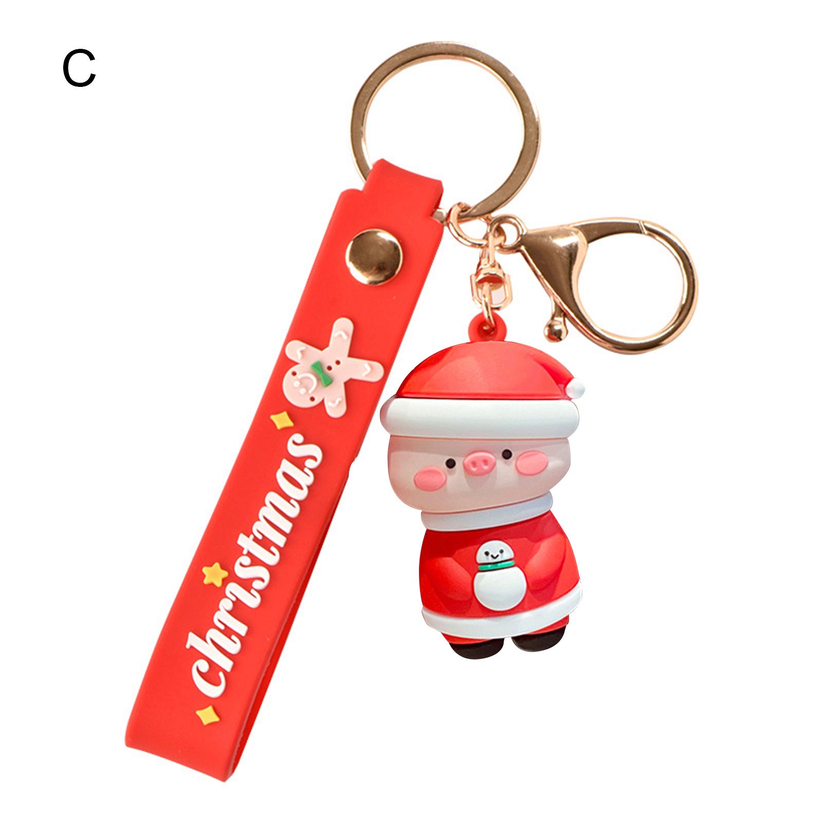 Key Holder Anti-deform Christmas Cartoon Key Ring