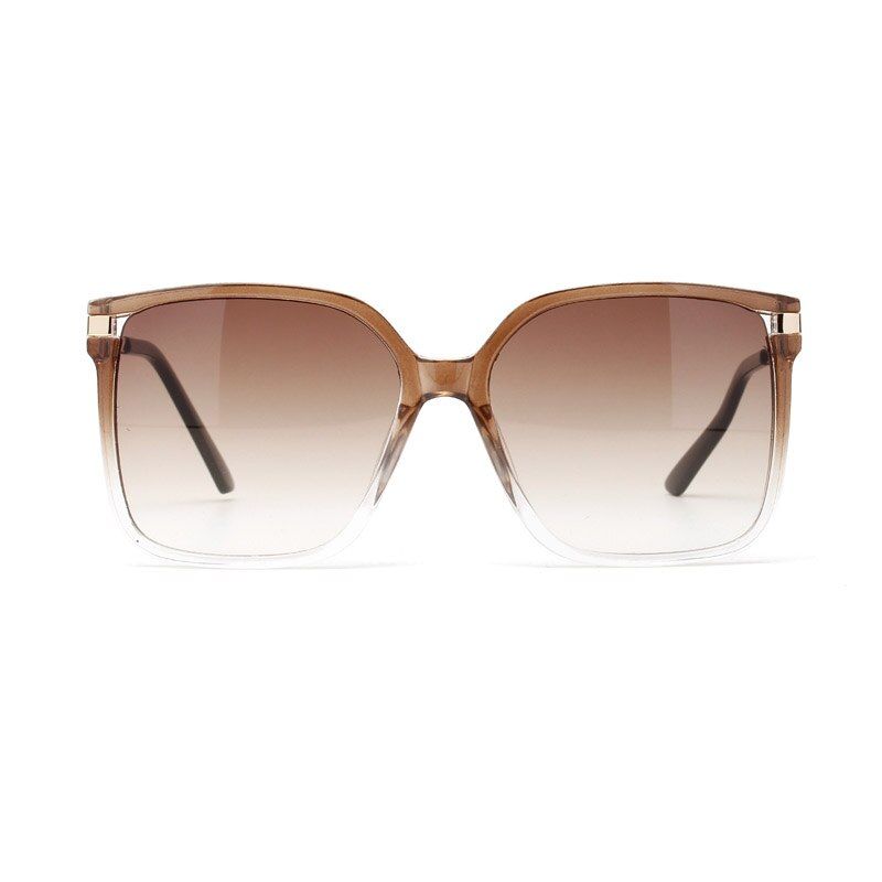 Gradient BrownLuxury Square Sunglasses Women 2020 Retro Brand Designer Metal Frame Oversized Sun Glasses Men Shades Female Gradient Oculos Top