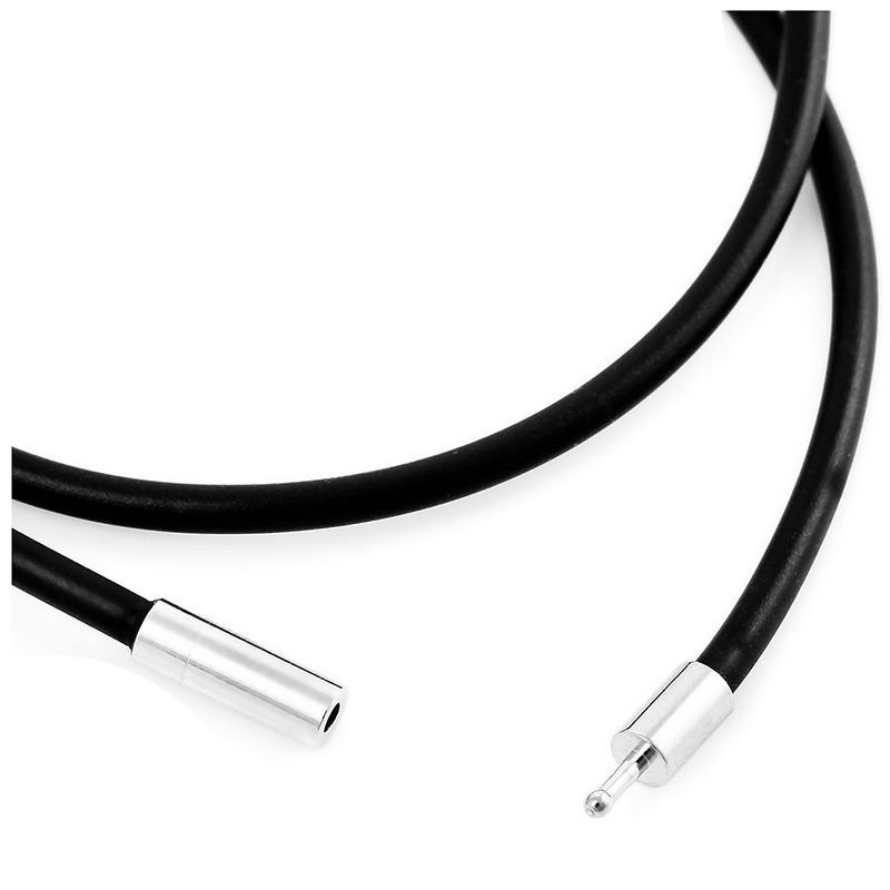 2mm width Skin Rope Necklace Alloy Chain Necklace Black galactic Man Length 51cm