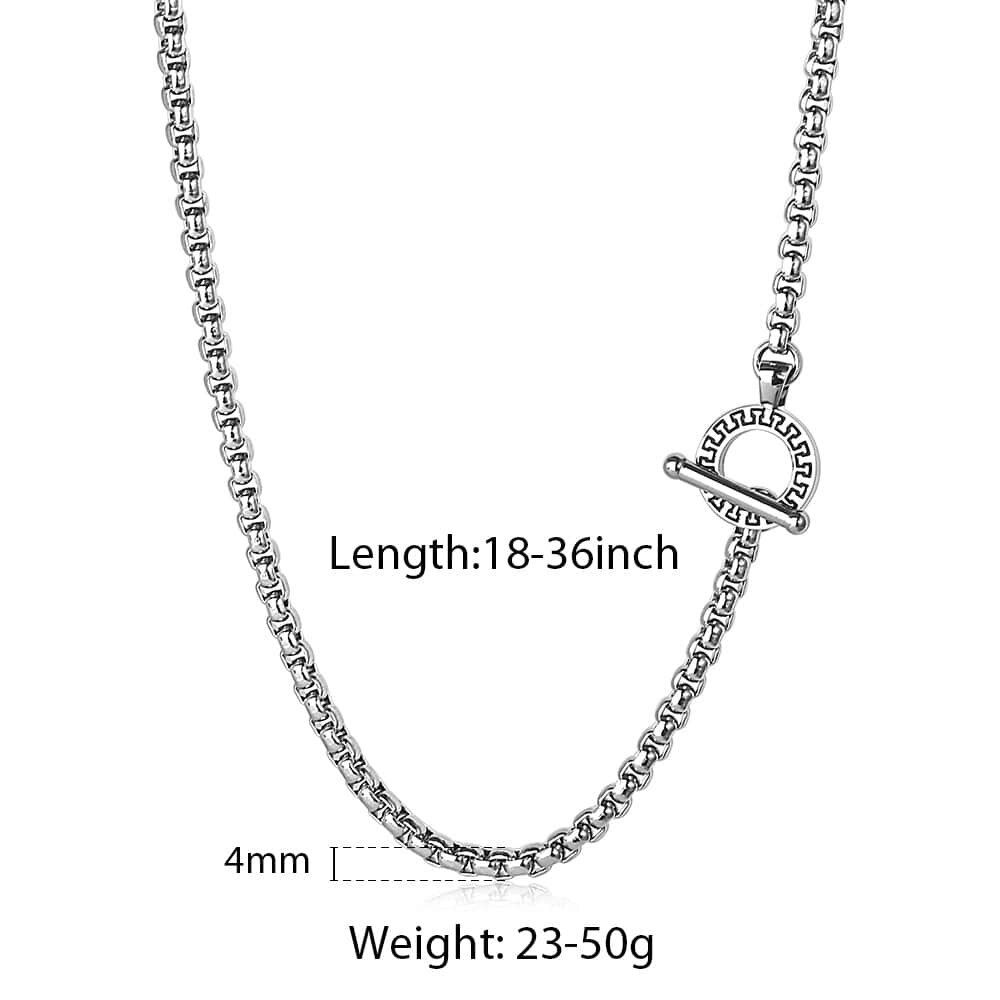 Trendsmax Mens Womens Necklace 4mm Box Link Stainless Steel Chain Necklace 18-36inch DIY 2019 Fashion Jewelry TNS002