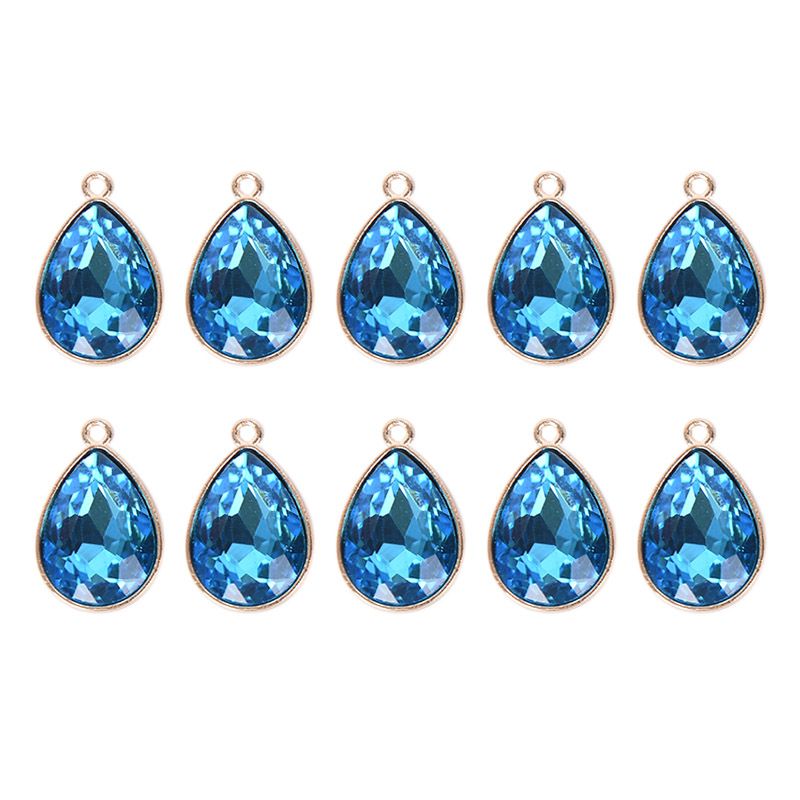 10Pcs/Set Fashion Crystal Pearl Water Drop Charms Pendant DIY Craft Jewelry Gift