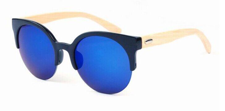 MC4BerWer women Men Fashion Bamboo Sunglasses plastic frame with bamboo temples