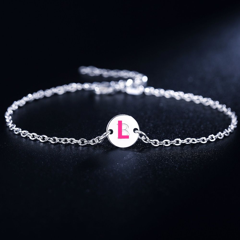 Beautiful fashion Elegant Gold color silver color 4MM beads chain women Letter cute Bracelet Gorgeous jewelry H198