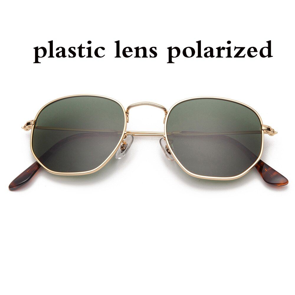 g15 p3548 hexagonal sunglasses polarized women men 51mm glass lens mirror gradient color sun glasses oculos de sol Gafas UV400