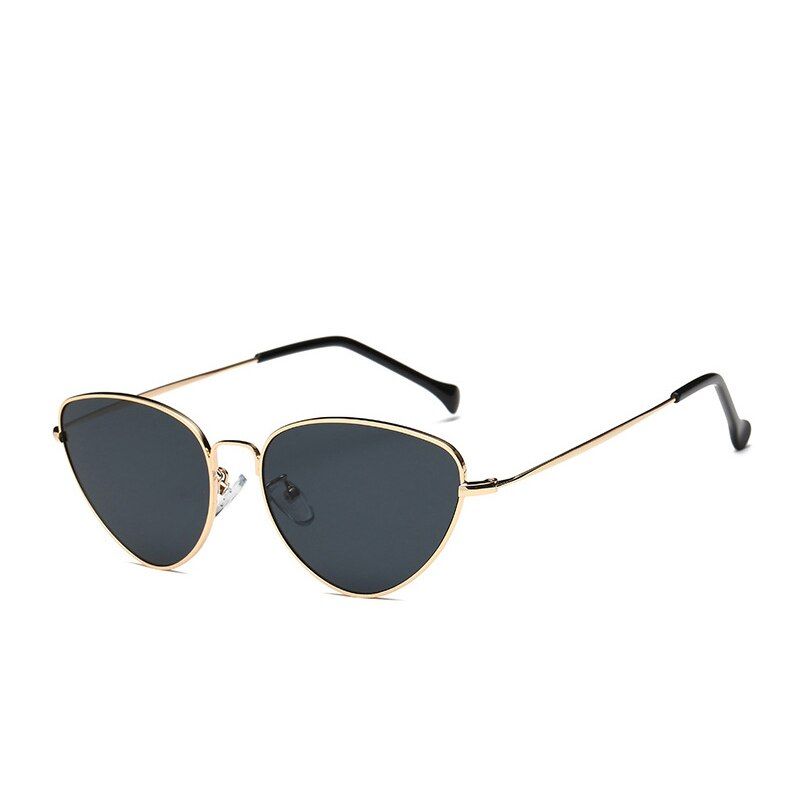 c2gold grayTESIA Sunglasses Women Sunglasses For Women Cat Eyes Female Glasses Fashion Glasses Round Mental Frame Vintage Lens Eyewear
