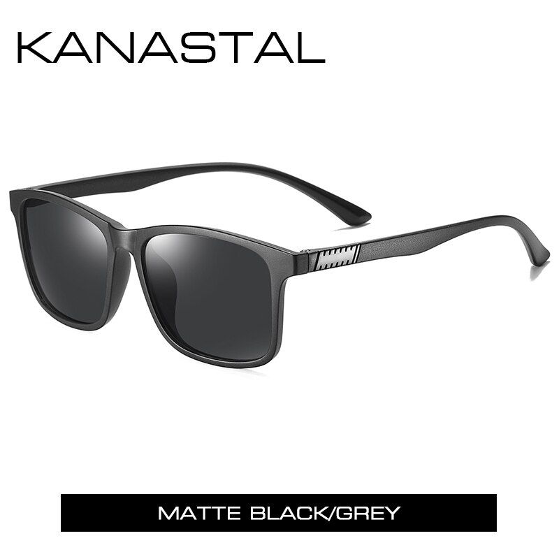 MatteBlackGreyWith PackagePolarized Sunglasses Men TR90 Classic Vintage Driving Sun Glasses Fishing Shades Square Frame Male Eyewear UV400 Protection