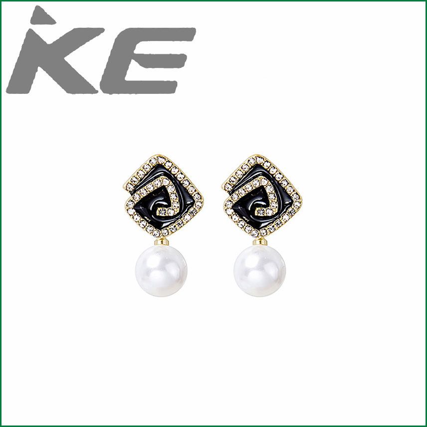 SNeedle Long Tassel Geometric Square Pearl Earrings Exquisite Premium Stud Earrings Women's Jewelry for gilrs for women low price
