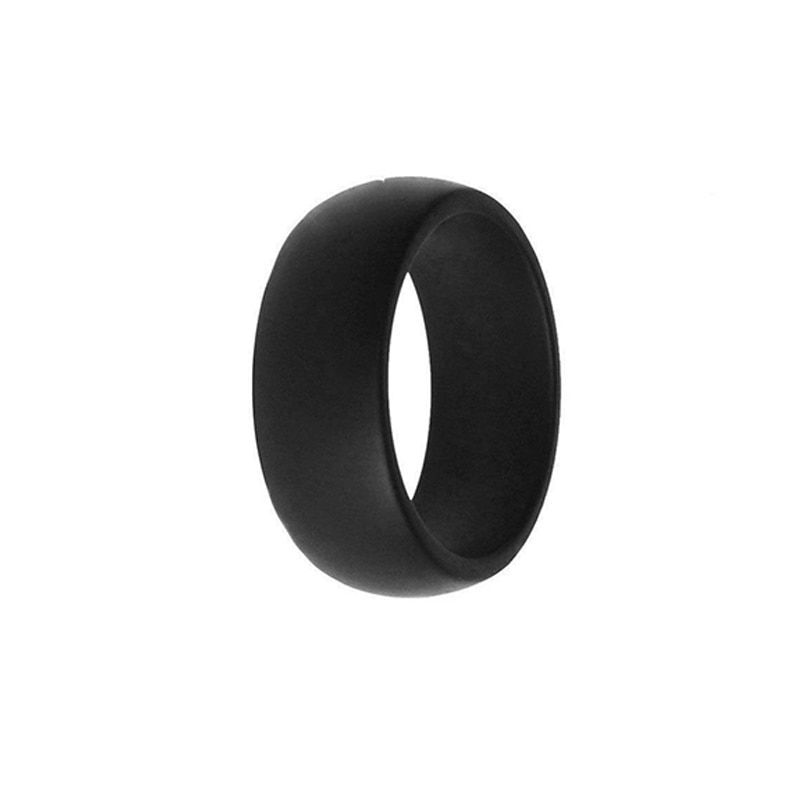 Black Silicone Finger Ring For Creative Designed Safe Medical Grade Soft Rubber Flexible Sports Outdoors Women Men Rings