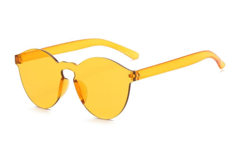 C1Summer Rimless Sunglasses Women Brand Designer Transparent Shades Sun Glasses Cool Color UV400 Oculos De Sol gafas