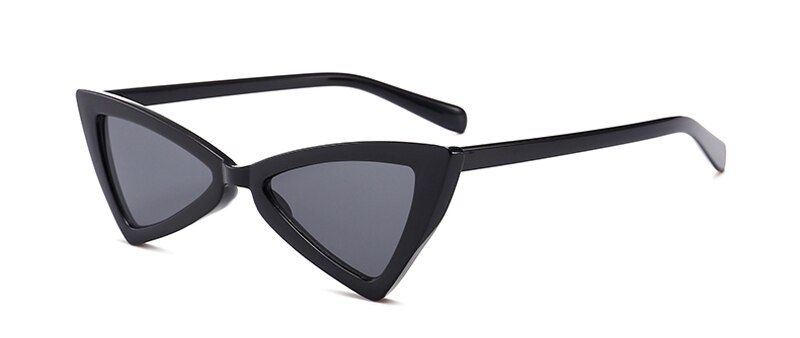 full black as shown in photoKachawoo cat eye triangle sunglasses butterfly vintage black leopard red eyeglasses ladies accessories 2018 UV400