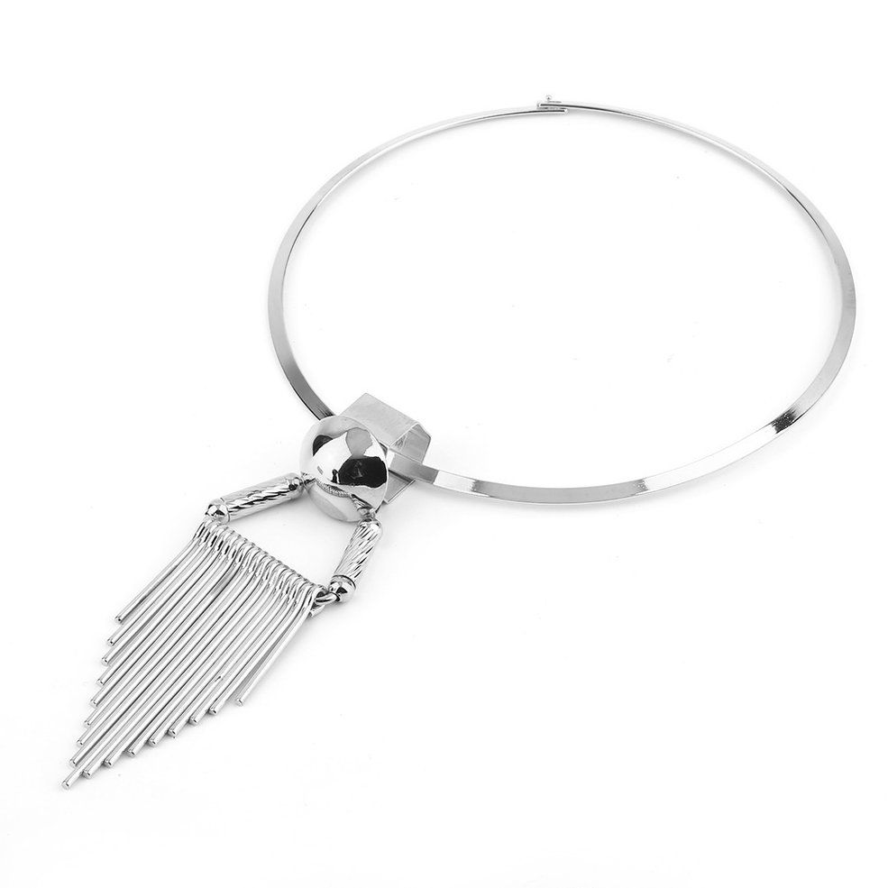 Fashion Style Woman Luxury And Simple Exaggerated Short Necklace Golden/Silver