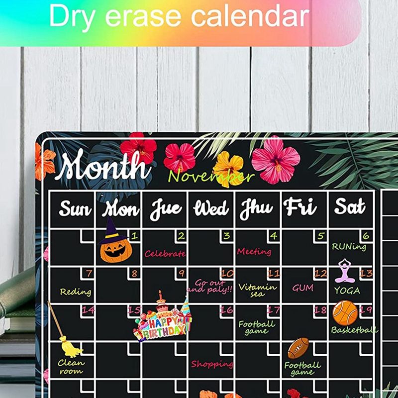 Calendar Resin Mold Resin Mold Silicone for Dry Erase Calendar Epoxy Resin Casting Mold for Weekly and Monthly Plans